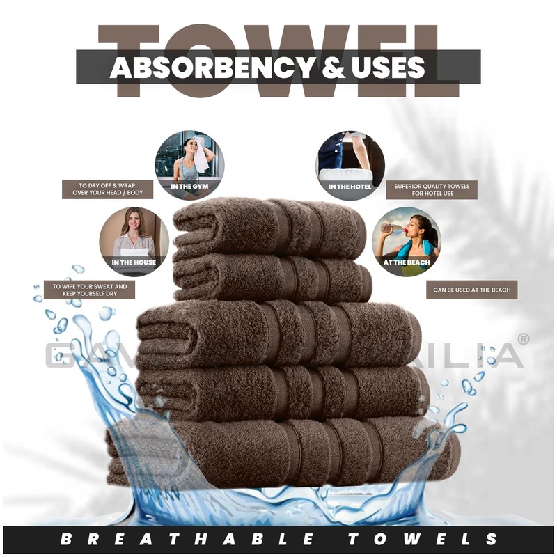 GC GAVENO CAVAILIA Zero Twist Extra Absorbent Bath Set, 100%