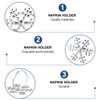VALICLUD 6Pcs Christmas Snowflake Napkin Rings Serviette Holder Napkin Buckle