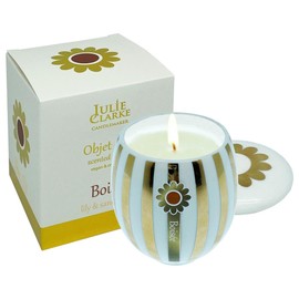 Julie Clarke Irish Scented Hand Poured Candle 100% Natural Vegan Wax Boisee-Lily and Sandalwood Fine Porcelain Jar 30 Hours Burn Time Made in Ireland