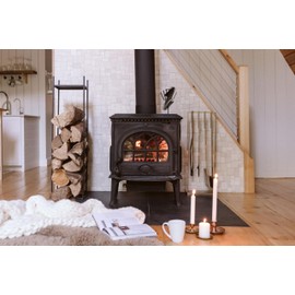 Alcona Heat Powered Wood Stove Fan, 100CFM, 7.9" Blade, Black