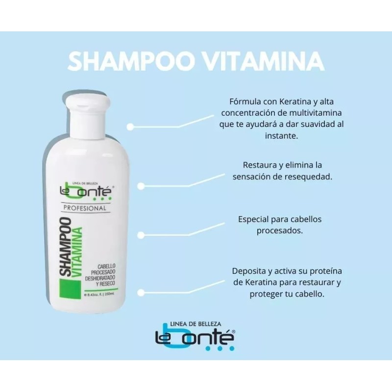 Labonté Kit Shampoo Vitamina 2pzs + Vitamina E Keratina Labonté