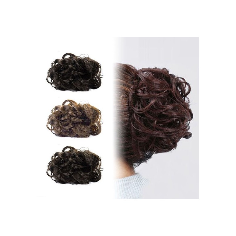 etc Natural clip-on bun wig, voluminous updo / 자연스러운 똥머리