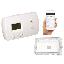 Playhardest Honeywell TH3110D1008 Pro Non-Programmable Digital Thermostat, 1 Pack, (with Thermostat Cover), White