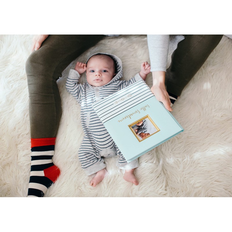 Pearhead Hello Handsome, First 5 Years Baby Memory Book with