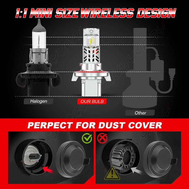 CHUSYYRAY For 2004-2014 Ford F150 10000K LED Headlight Hi/Lo+Fog Light