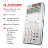 Sharp EL-531TGBDW 12-Digit Scientific/Engineering Calculator with Protective Hard Cover, Battery