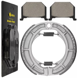 Caltric for Suzuki Gs250 Gs250T 1980 1981 Front Brake Pads & Rear Brake Shoes