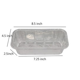 Waytiffer Loaf Pans [50 Pack] 2Lb Heavy Duty Disposable Aluminum Foil Premium Bread Tins Standard Size - 8.5" X 4.5" X 2.5" Perfect for Homemade Cakes & Breads