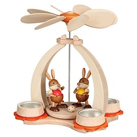 Zeidler Easter Pyramid Rabbit Father with 2 Rabbit Children 6110 cm