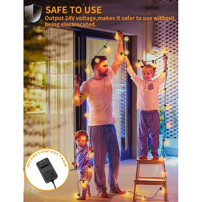 Yuusei 100 FT Solar String Lights Outdoor, Patio Lights for