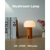 WEILAILUX Cordless Mushroom Table Lamp, Waterproof Shower Lamp, Battery Operated
