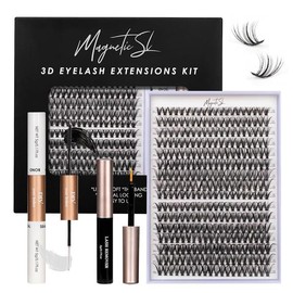 Lash Cluster 래쉬 클러스터 DIY 연장 키트 320개 개별 30D 40D 속눈썹 키트, 어플리케이터 및 앤 씰, 리무버 믹스 10-16mm (30D+40D-320 KIT) [204 clusters-DM01+DM17] Lash Cluster DIY Extension Kit 320 Individual 30D 40D Eyelash Kit, Applicator and Seal, Remover Mix 10-16mm (30D+40D-320 KIT) [