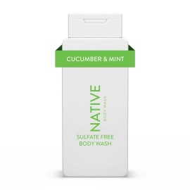 Native Natural Body Wash, Cucumber & Mint, Sulfate Free, Paraben Free, 18 oz