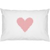 2 x 'Knitted Heart' Cotton Pillow Cases (PW00036871)