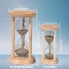 Wood Sand Timer,2 Minute Hourglass,Brown Sandglass 2 Min,Mini Sand Watch,Reloj