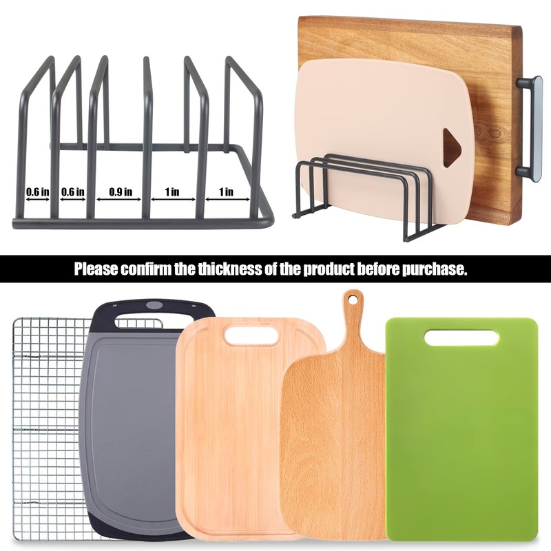 Cutting board organizers (1.0 and 0.6 inch wide slots), cutting