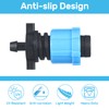 Frienda 100 Pcs Drip Tape Connector Fittings, Locks 1/4" Barb