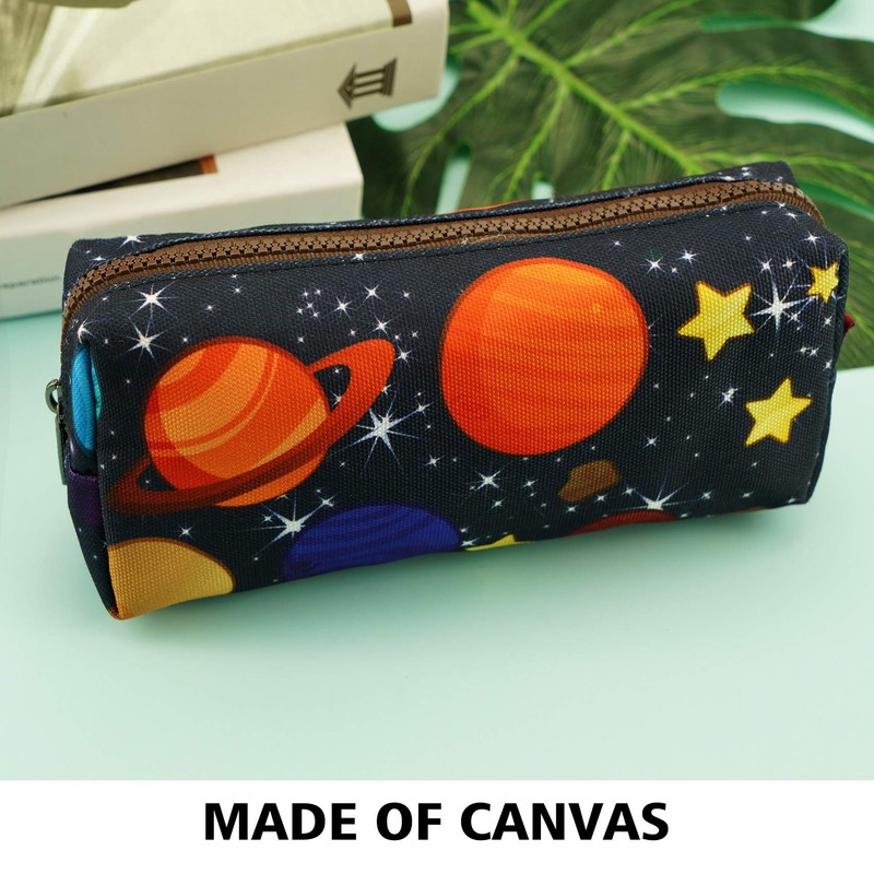 Space Student Canvas Pencil Pen Case Stationary Fall Make Up