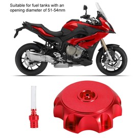 Suuonee Fuel Tank Cap, Motorcycle CNC Aluminum Gas Fuel Tank Cover Cap with Breather Vent [red] Diesel Tank Cap Fuel Tank Filler Cap Vented Fuel Cap Transfer Tank