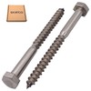 SKIR'CO (4 pcs) A2 Stainless Steel Hexagonal Head Wood Screws