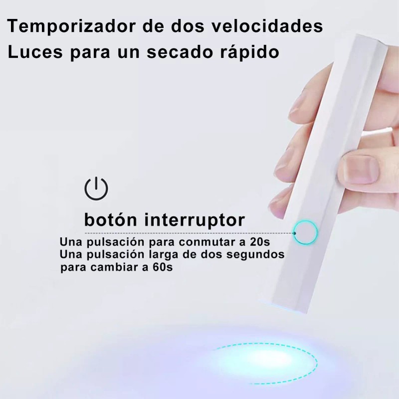 UV Lampara Uñas Led Uv Profesional Mini Secador De Portátil