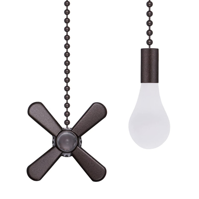 SmoTecQ Ceiling Fan Pull Chain Extender with Decorative Frosted Glass