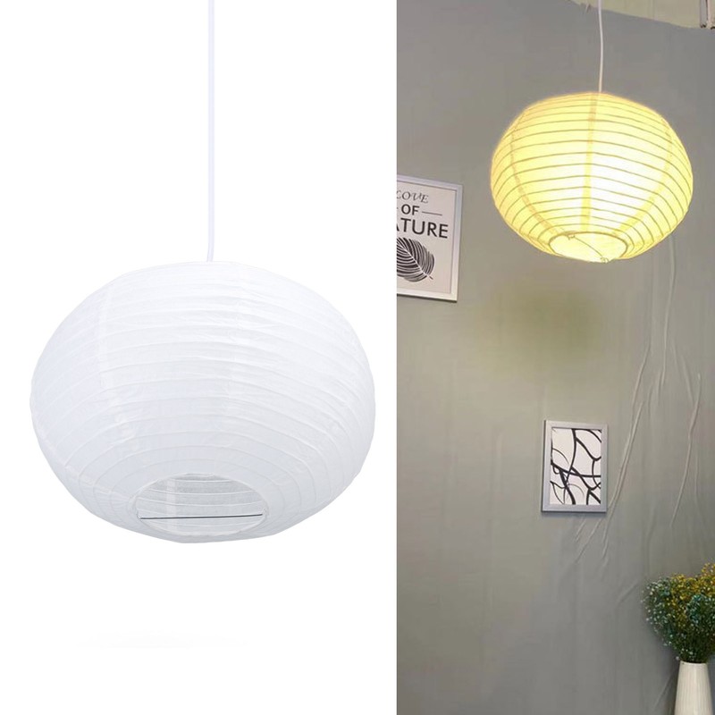 White Round Paper Lantern Light Decorative Soft Light Easy to