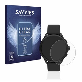 Savvies Pack of 6 Screen Protectors for Fossil Smartwatch Wellness (Gen 6) Hybrid Screen Protector Film Ultra Transparent