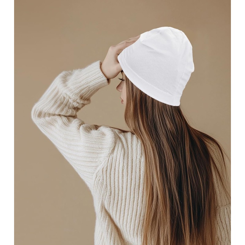 Lightweight Cotton Beanie, Breathable Thin Sleep Hats, Skull Caps for