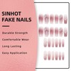 SINHOT Luxury Press on Nails - Medium Coffin Fake Nails