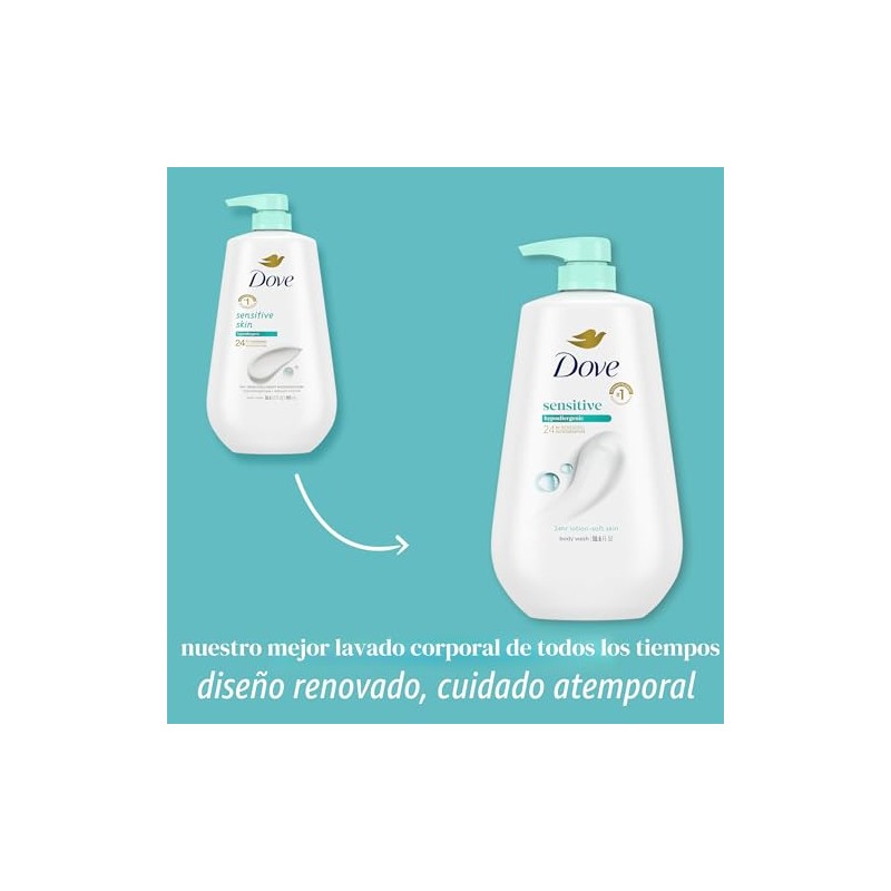 Dove gel de baño, Sensitive Skin, 34 oz