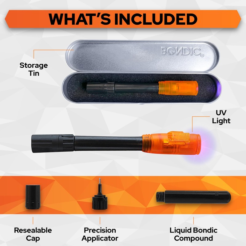 Bondic UV Liquid Plastic Welder, Super Glue, Cures Quickly, UV