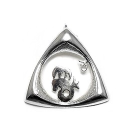 Colgante horóscopo plata Ley 925m Capricornio triangular [AB4157]