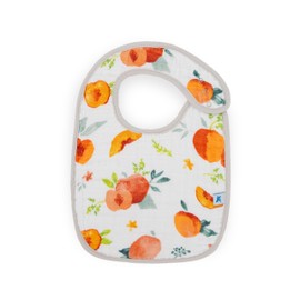 Little Unicorn Cotton Muslin Classic Bib 3 Pack– 100% Cotton – Machine Washable - Softer with Every Wash – Playful Designs - 3 Lightweight, Breathable Layers – for Boys and Girls (Georgia Peach Set)