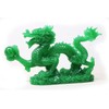 Mose Cafolo Jade Green Chinese Feng Shui Dragon Figurine Statue