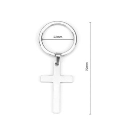 Silberner Schlüsselanhänger mit Kreuz, Kreuz Anhänger, Gelassenheitsgebet Geschenke für Frauen, Männer, Christliche Deko