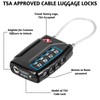 2 x TSA Luggage Locks, 4 Digit Suitcase Lock Combination
