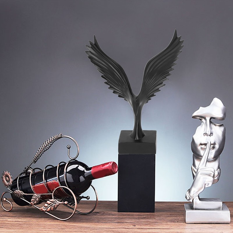 Angel Wing Resin Craftwork Sculpture Decoration Desktop Ornament Abstract Eagle