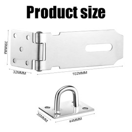Door Latch Hasp Lock Hasp Door Latches Gate Latches Stainless Steel Lock Latch Heavy Duty Padlock Hasp with Screws for Mailbox Drawer Closet Fence Door Window Cabinets 4Inch