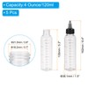 PATIKIL 4oz(120ml) Plastic Dispensing Bottle, 5Pcs Squeeze Graduated Empty Bottles