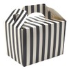 10 x Stripe Design Children/Kids Party Boxes Carry Food Meal