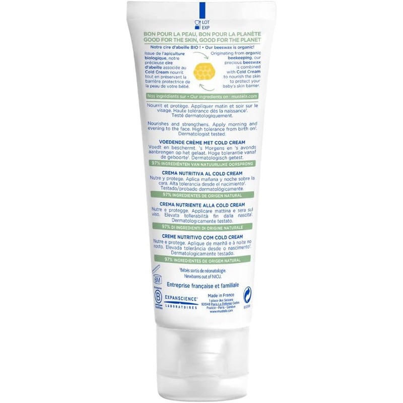 Crema Facial Nutritiva Mustela Cold Cream 40 ml – Hidratación