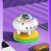 Wireless Bluetooth Speaker Cute Spaceship Shape Speaker Colorful Light Desktop