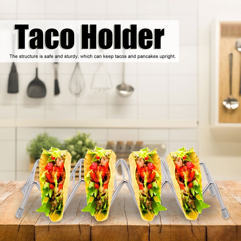 Taco Holder Innovative 304 Stainless Steel Pancake Stand Tray for