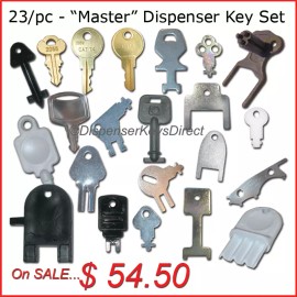 KC, GP, San Jamar, SCA Tissue, VonDrehle, Jofel Master Set of all Dispenser Keys for Hand Towel, Toilet Tissue & Soap Dispensers