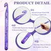 Hobekoee 12mm Large Crochet Hook for Chunky Yarn,Ergonomic Crochet Needles