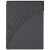 Funky Gadgets Double Fitted Sheet Charcoal Deep Pocket 12 Inch