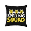 Spell Words Game Competitive Spelling Squad Spelling Bee Throw Pillow