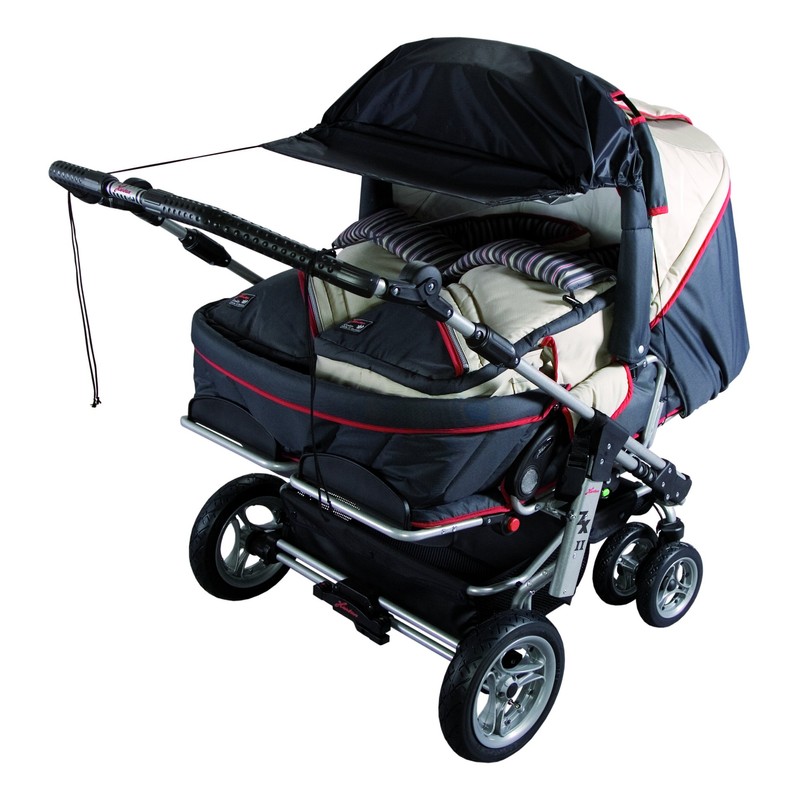 Sunnybaby 11270 Awning for Twin Pushchair UPF 50 + (Black)