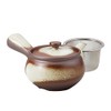 Banko Ware 477-06-713 Round Bowl White Banko Teapot (with tea